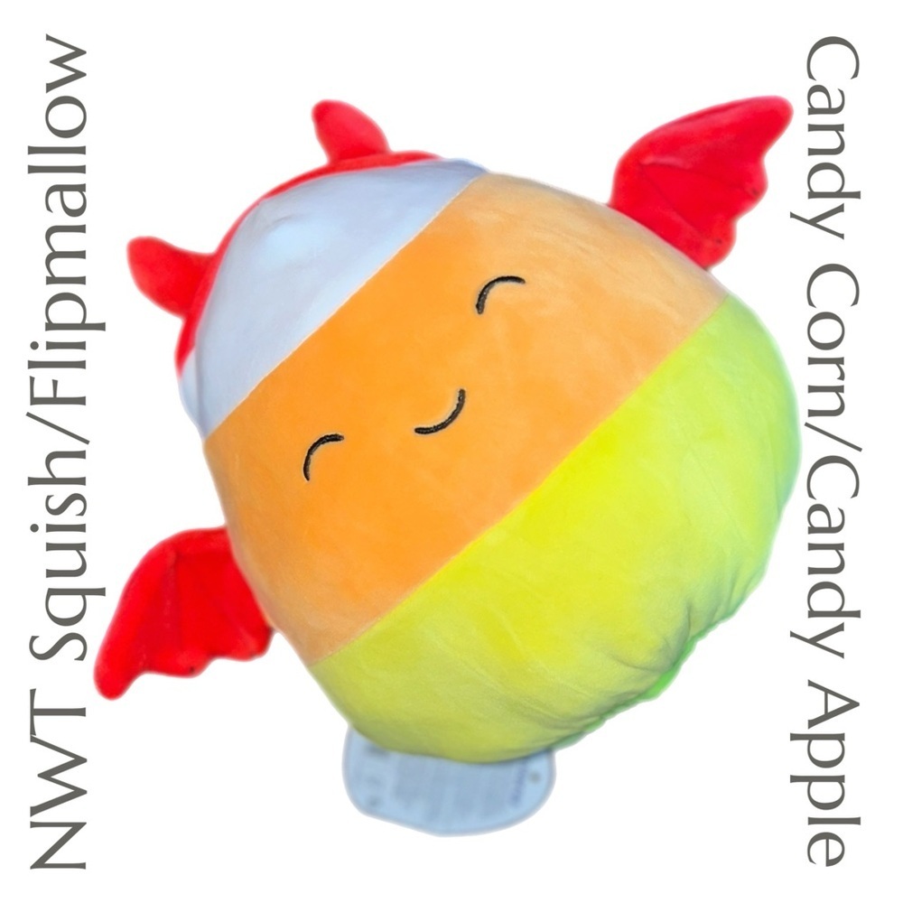 8” FlipAmallows - Candy Corn/Candy Apple -‎ Halloween 2024 Plush Squishmallow